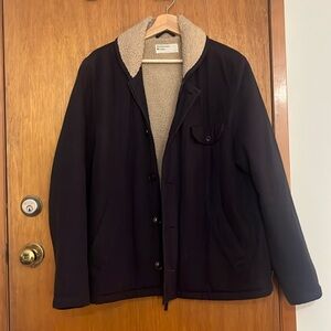 Universal Works navy deck jacket
